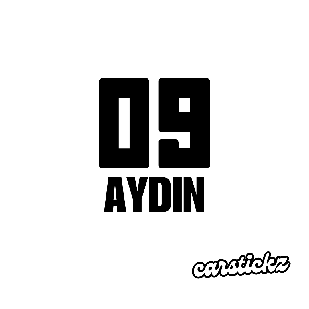 AYDIN 09 (8cmx3cm) - carstickz