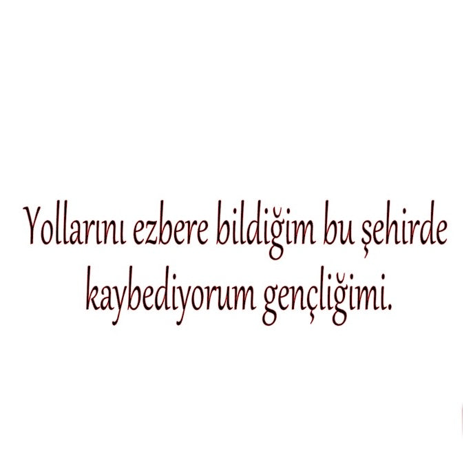 YOLLARINI EZBERE BILDIGIM BU SEHIRDE KAYBEDIYORUM GENCLIGMI (4cmx27cm) - carstickz