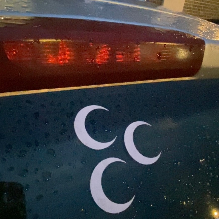 ÜC HILAL FLAGGE (2cmx4cm) - carstickz