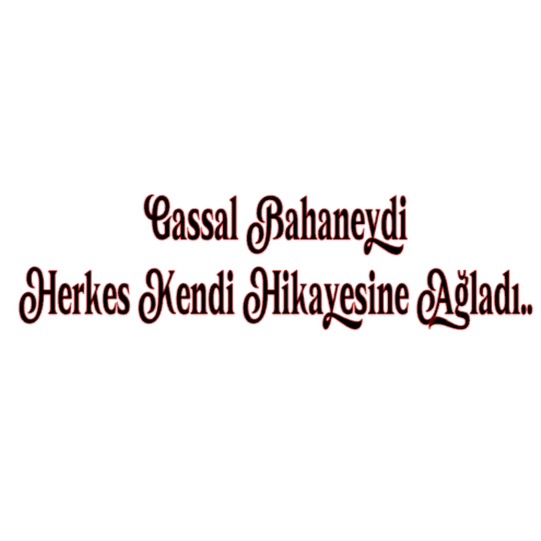 GASSAL BAHANEYDI HERKES KENDI HIKAYESINE AGLADI.. (6cmx30cm) - carstickz
