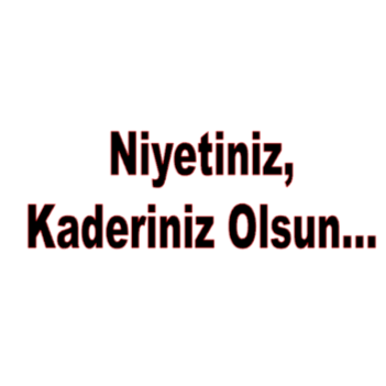 NIYETINIZ, KADERINIZ OLSUN... (4cmx30cm) - carstickz