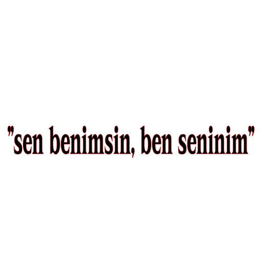 SEN BENIMSIN, BEN SENINIM (3cmx27cm) - carstickz