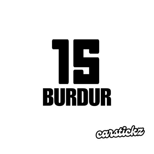 BURDUR 15 (8cmx3cm) - carstickz