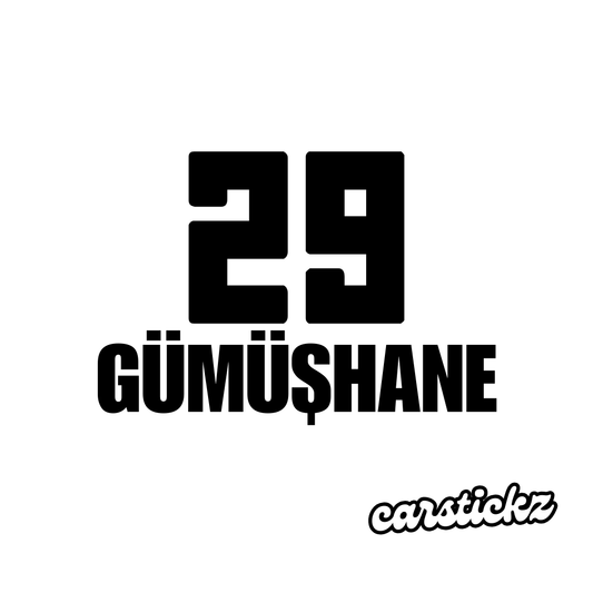 GÜMÜSHANE 29 (8cmx3cm) - carstickz