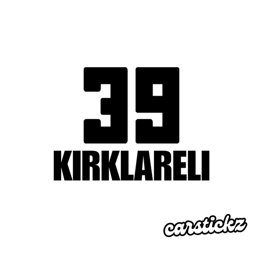 KIRIKLARELI 39 (8cmx3cm) - carstickz