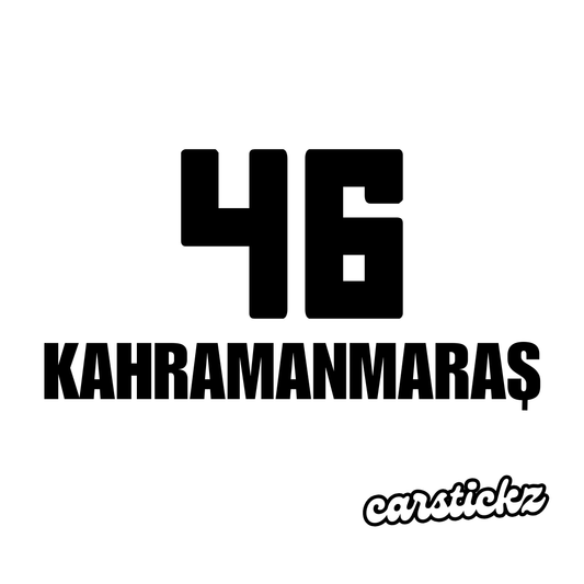 KAHRAMANMARAS 46 (8cmx3cm) - carstickz