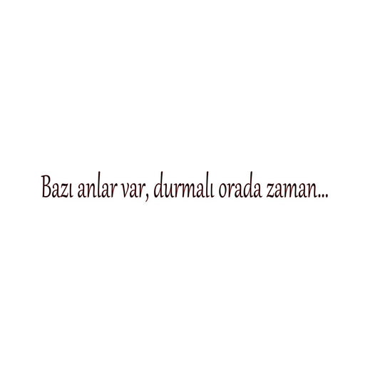 BAZI ANLAR VAR, DURMALI ORADA ZAMAN… (2cmx28cm) - carstickz
