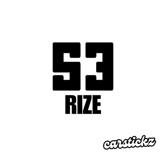 RIZE 53 (8cmx3cm) - carstickz