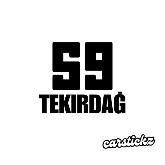 TEKIRDAG 59 (8cmx3cm) - carstickz