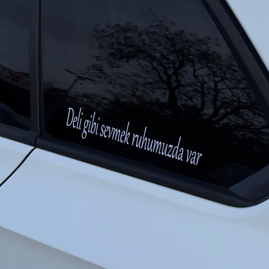 DELI GIBI SEVMEK RUHUMUZDA VAR (3cmx17cm) - carstickz