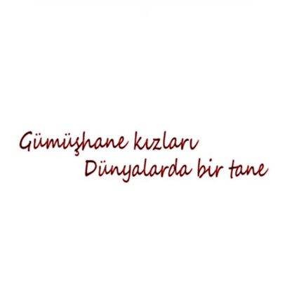 Gümüşhane kızlari Dünyalarda bir tane (4cmx18cm) - carstickz