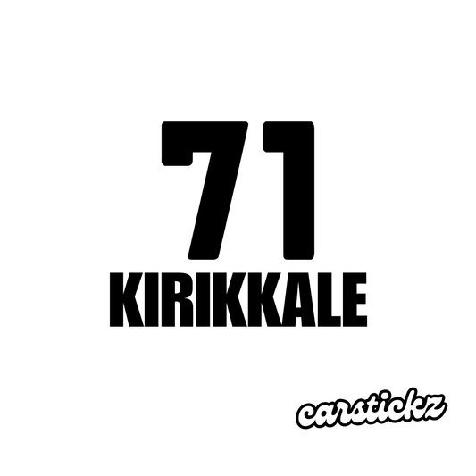 KIRIKKALE 71 (8cmx3cm) - carstickz