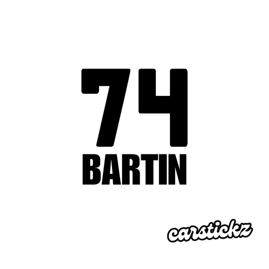 BARTIN 74 (8cmx3cm) - carstickz