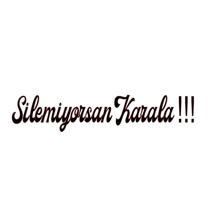 SILEMIYORSAN KARALA !!! (2cmx27cm) - carstickz