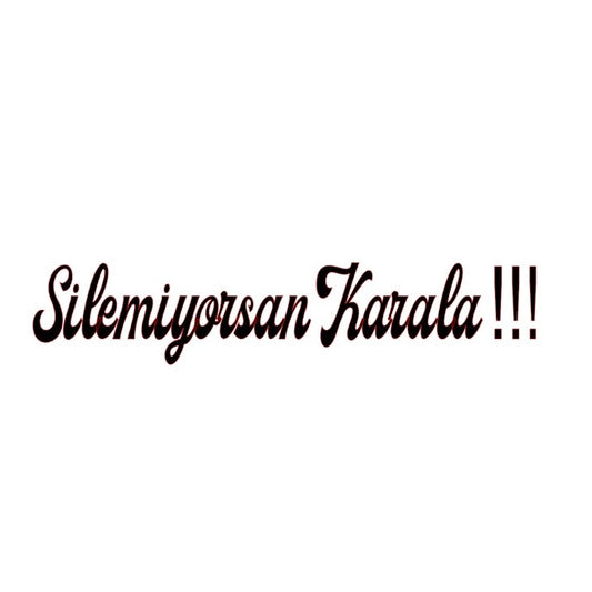 SILEMIYORSAN KARALA !!! (2cmx27cm) - carstickz