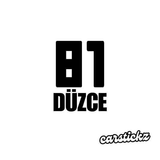 DÜZCE 81 (8cmx3cm) - carstickz