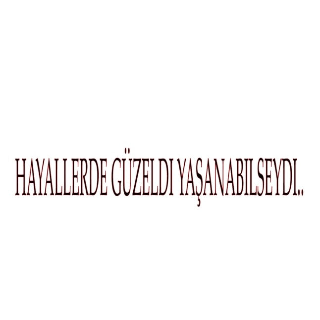 HAYALLERDE GÜZELDI YASANBILSEYDI.. (3cmx28cm) - carstickz
