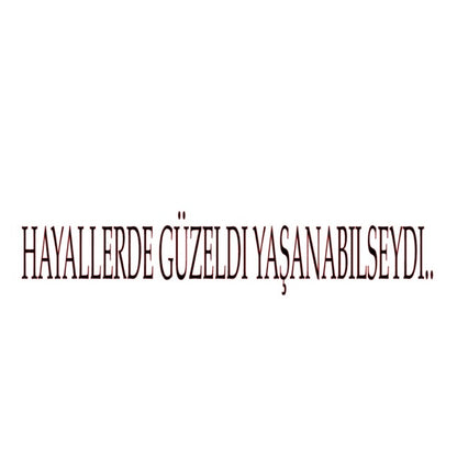 HAYALLERDE GÜZELDI YASANBILSEYDI.. (3cmx28cm) - carstickz