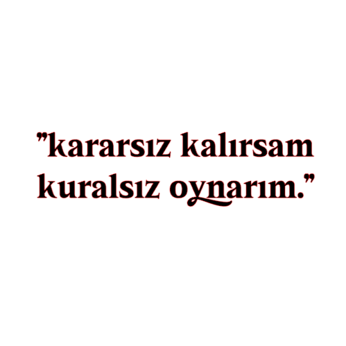 KARARSIZ KALIRSAM KURALSIZ OYNARIM. (3cmx30cm) - carstickz