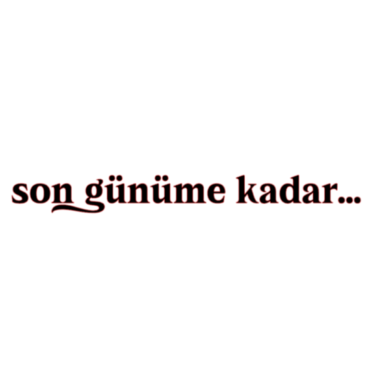 SON GÜNÜNE KADAR (3cmx17cm) - carstickz