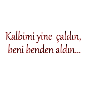 KALBIMI YINE CALDIN, BENI BEDEN ALDIN... (4cmx30cm) - carstickz