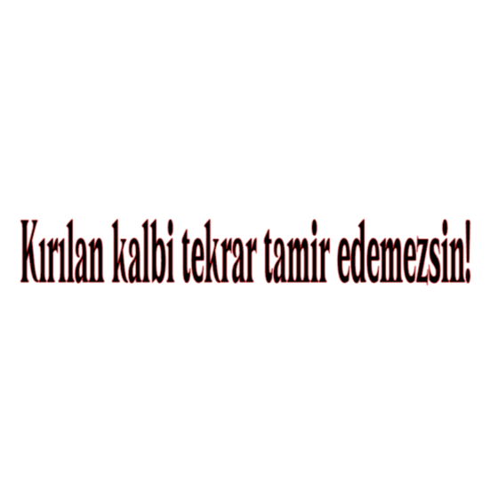 KIRILAN KALBI TEKRAR TAMIR EDEMEZSIN! (2cmx27cm) - carstickz