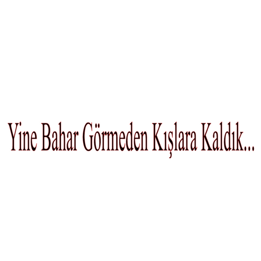 YINE BAHAR GELMEDEN KISLARA KALDIK... (3cmx30cm) - carstickz