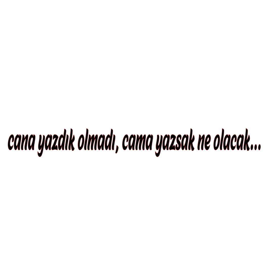 CANA YAZDIK OLMADI, CAMA YAZSAK NE OLACAK... (2cmx30cm) - carstickz